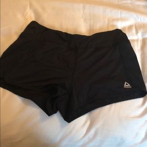 black reebok sport shorts